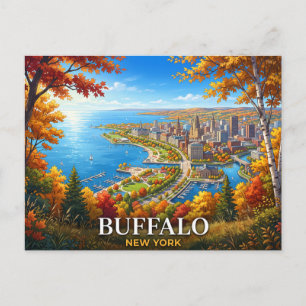 Postal Viaje a Búfalo Nueva York