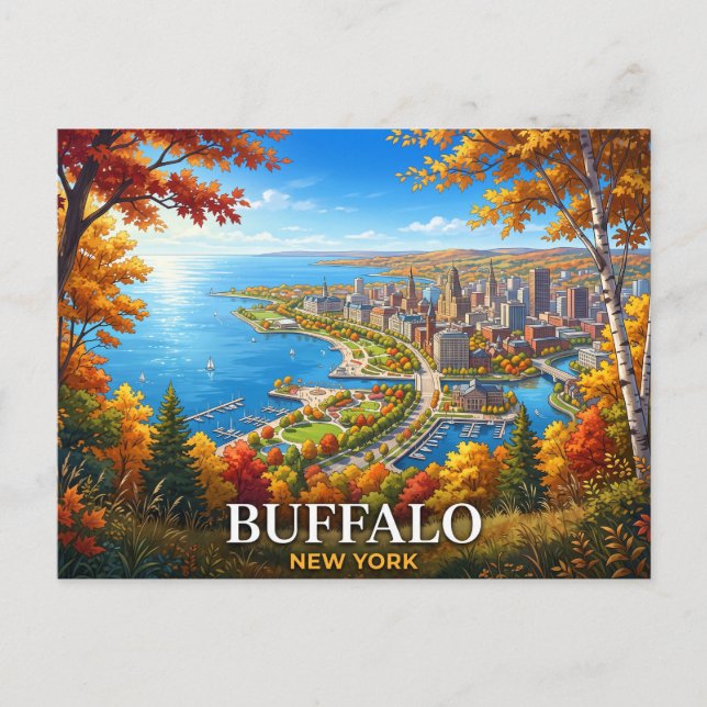 Postal Viaje a Búfalo Nueva York (Anverso)