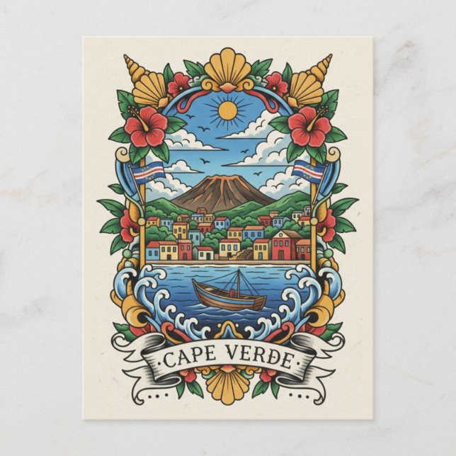 Postal Viaje a Cabo Verde (Anverso)