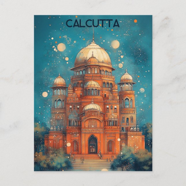 Postal Viaje a Calcuta India (Anverso)