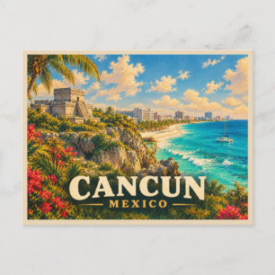 Postal Viaje a Cancun México