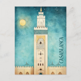 Postal Viaje a Casablanca Marruecos