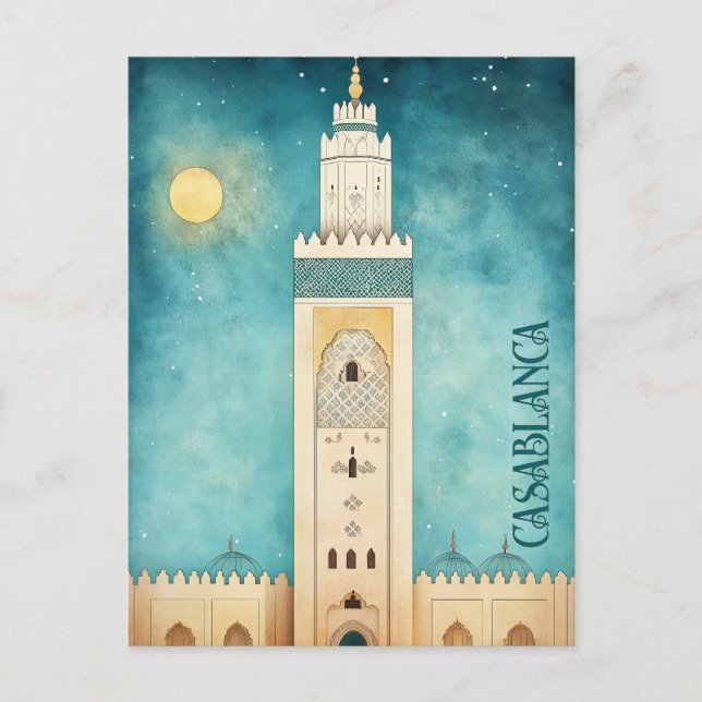 Postal Viaje a Casablanca Marruecos (Anverso)