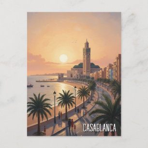 Postal Viaje a Casablanca Marruecos