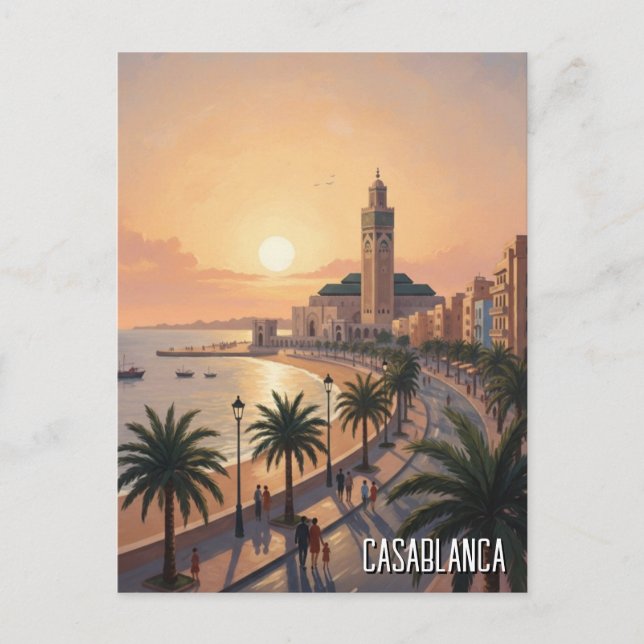 Postal Viaje a Casablanca Marruecos (Anverso)