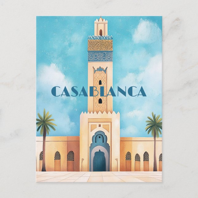 Postal Viaje a Casablanca Marruecos (Anverso)