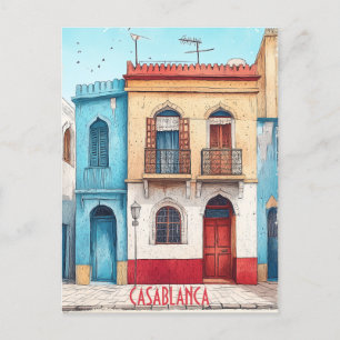 Postal Viaje a Casablanca Marruecos