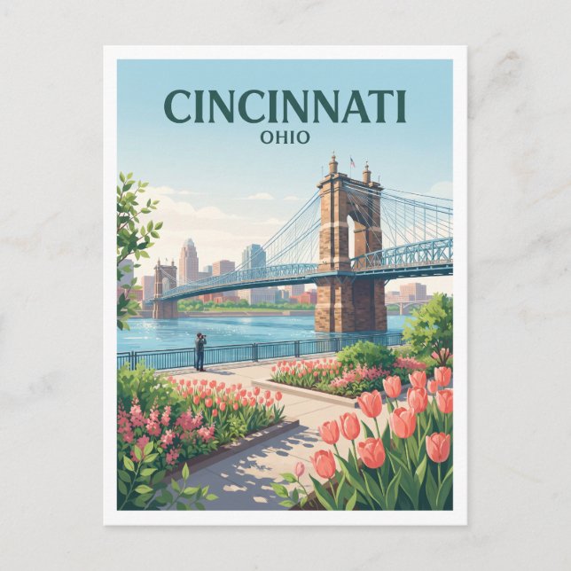 Postal Viaje a Cincinnati Ohio (Anverso)