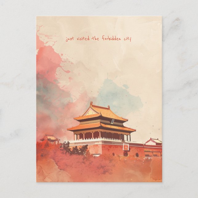 Postal Viaje a Ciudad Prohibida (Anverso)