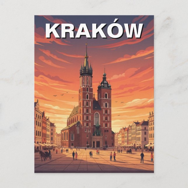 Postal Viaje a Cracovia Polonia (Anverso)