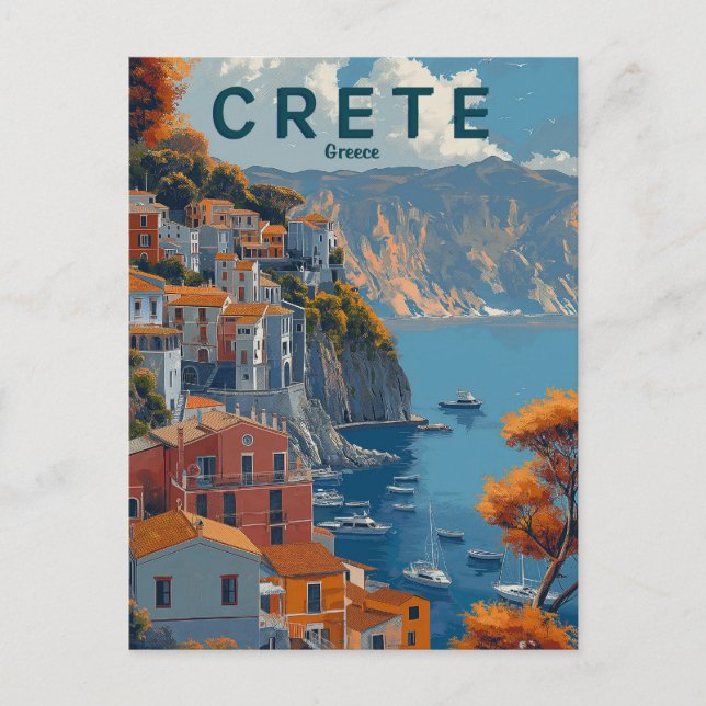 Postal Viaje a Creta Grecia (Anverso)