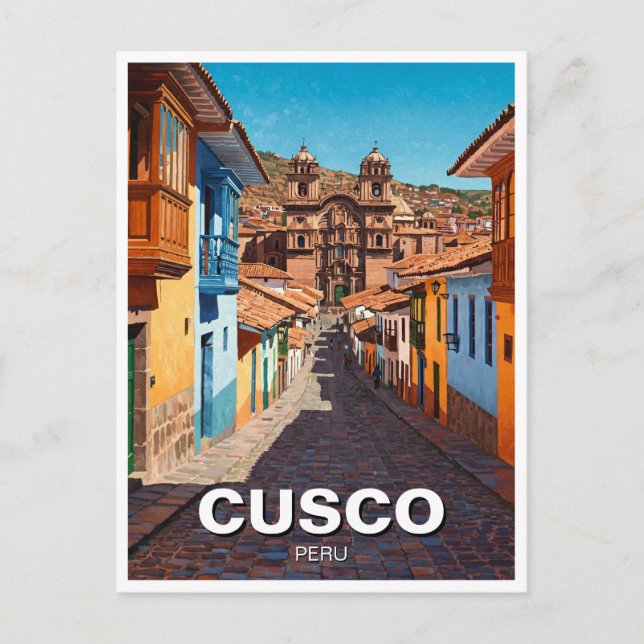 Postal Viaje a Cusco Perú (Anverso)