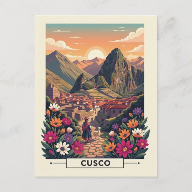 Postal Viaje a Cusco Perú (Anverso)