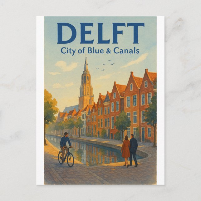 Postal Viaje a Delft, Países Bajos (Anverso)