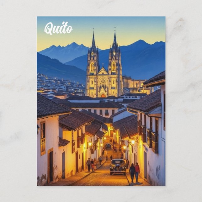 Postal viaje a Ecuador Quito (Anverso)