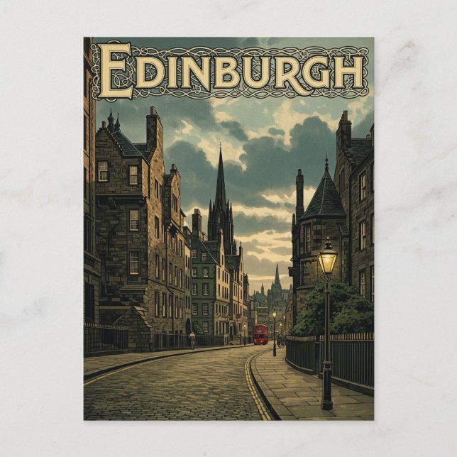 Postal Viaje a Edimburgo Escocia (Anverso)