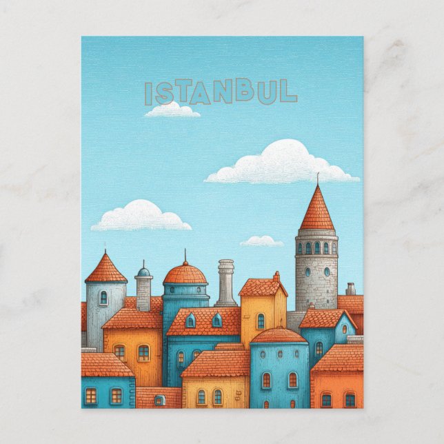 Postal Viaje a Estambul Turquía (Anverso)