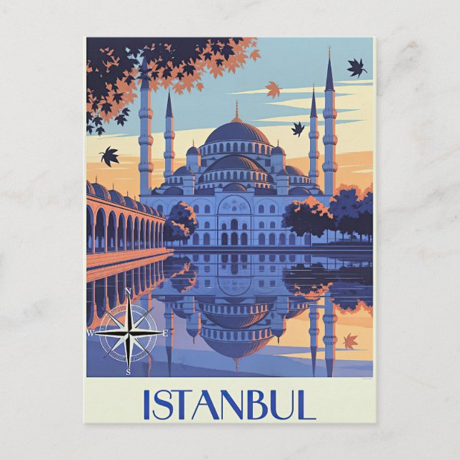 Postal viaje a Estambul, Turquía (Anverso)