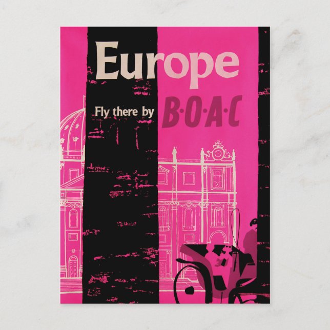 Postal Viaje a Europa de Vintage (Anverso)