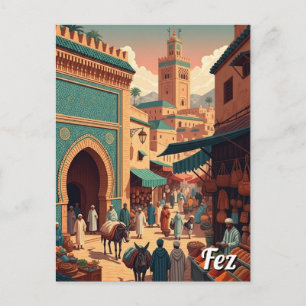 Postal Viaje a Fez Marruecos