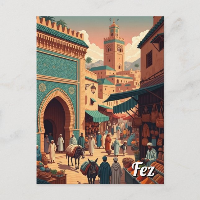 Postal Viaje a Fez Marruecos (Anverso)
