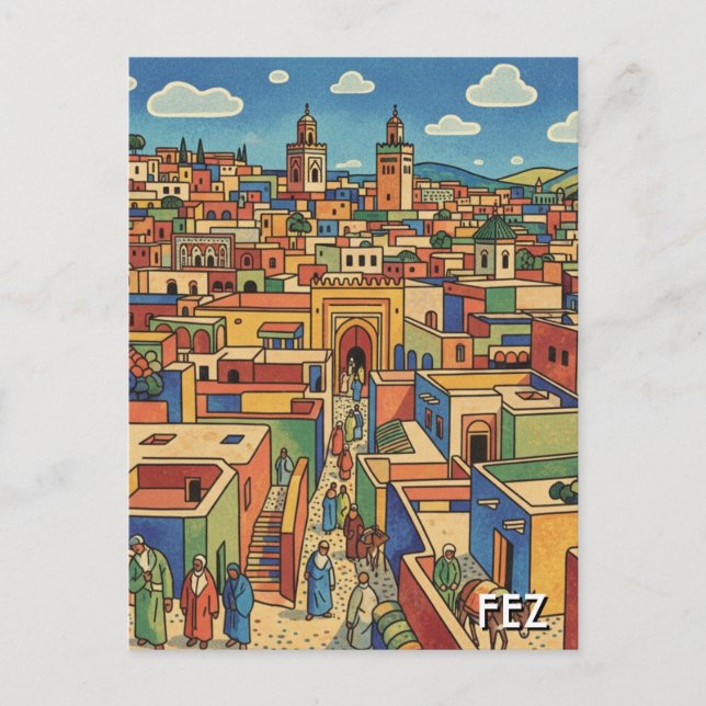 Postal Viaje a Fez Marruecos (Anverso)