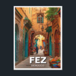 Postal Viaje a Fez Marruecos<br><div class="desc">Fez, Marruecos, es una de las ciudades más históricas y culturalmente ricas del país, a menudo referida como su capital espiritual e intelectual. Fundada en el siglo IX, Fez es sede de la Universidad Al-Qarawiyyin, reconocida como la universidad en funcionamiento continuo más antigua del mundo. El corazón de la ciudad...</div>