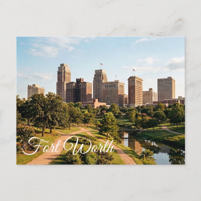 Postal Viaje a Fort Worth Texas  (Anverso)