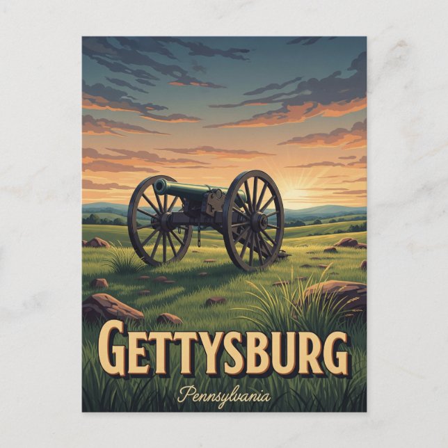 Postal Viaje a Gettysburg, Pensilvania (Anverso)