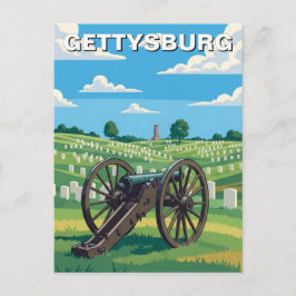 Postal Viaje a Gettysburg, Pensilvania