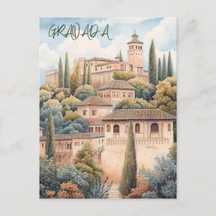 Postal Viaje a Granada España