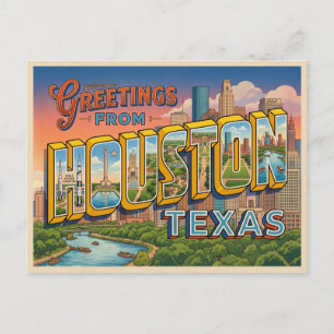 Postal Viaje a Houston Texas