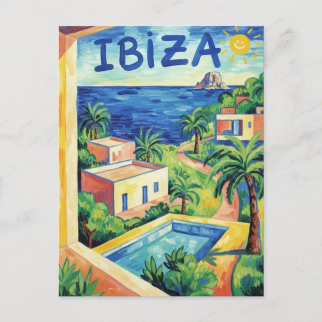 Postal Viaje a Ibiza España (Anverso)