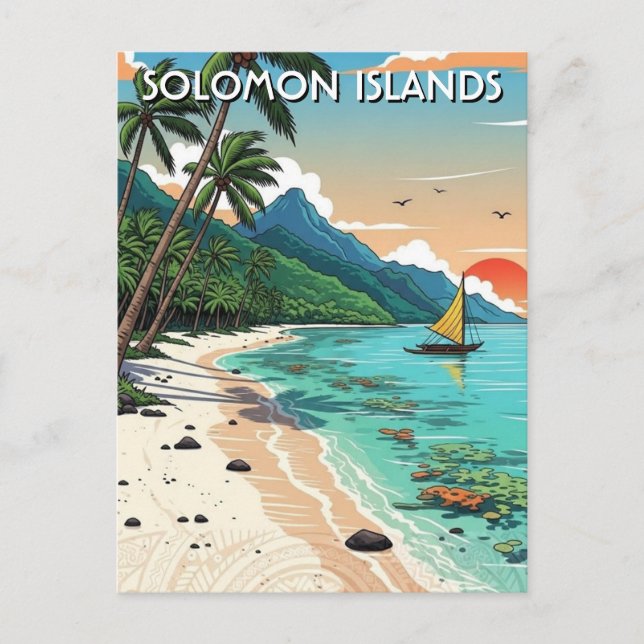 Postal Viaje a Islas Salomón (Anverso)