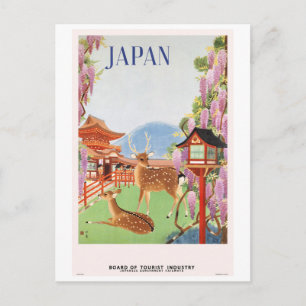 Postal Viaje a Japón en tren de cosecha