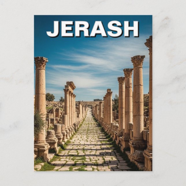 Postal Viaje a Jerash Jordania (Anverso)