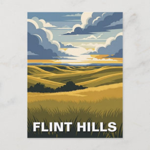 Postal Viaje a Kansas Flint Hills