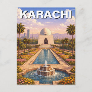 Postal Viaje a Karachi Pakistán
