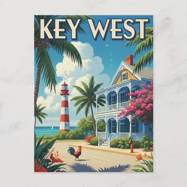 Postal Viaje a Key West Florida (Anverso)