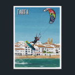 Postal Viaje a Kitesurfing Tarifa España<br><div class="desc">Tarifa, España, es ampliamente reconocida como la capital europea del kitesurf, atrayendo a entusiastas de todo el mundo a sus playas bañadas por el sol. Situado en el extremo sur de España, donde el mar Mediterráneo se encuentra con el océano Atlántico, Tarifa ofrece vientos consistentes y potentes durante casi todo...</div>