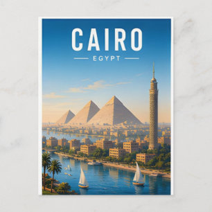 Postal Viaje a la ciudad antigua de El Cairo, Egipto