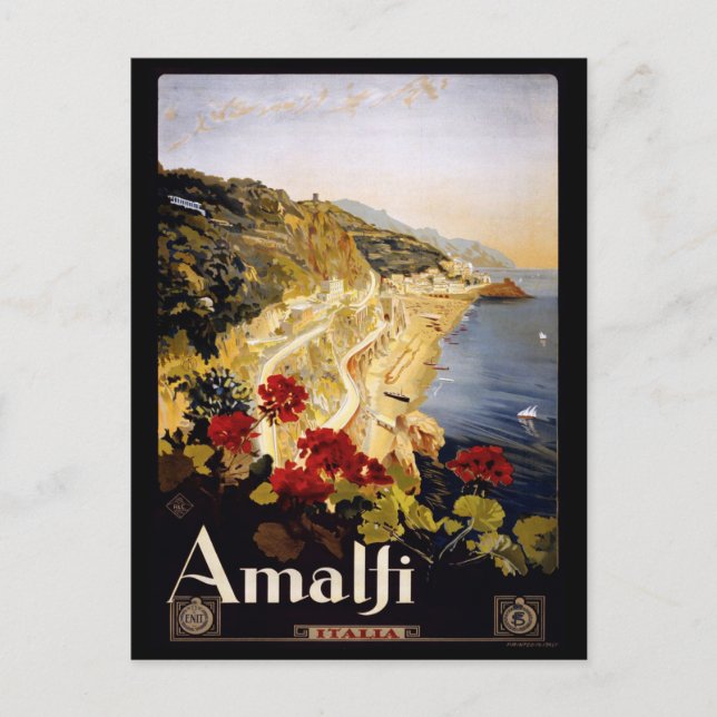 Postal Viaje a la costa amalfitana de 1915 (Anverso)
