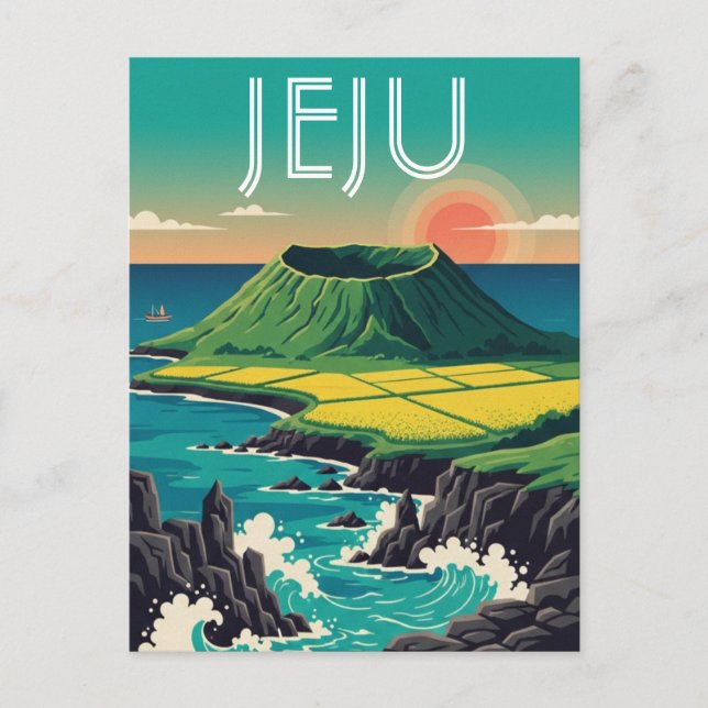 Postal Viaje a la isla de Jeju Corea del Sur (Anverso)