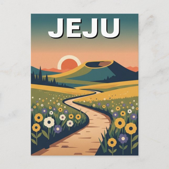 Postal Viaje a la isla de Jeju Corea del Sur (Anverso)