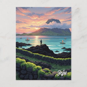 Postal Viaje a la isla de Jeju Corea del Sur