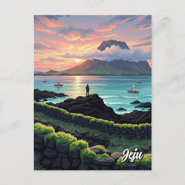 Postal Viaje a la isla de Jeju Corea del Sur (Anverso)