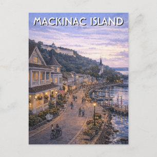 Postal Viaje a la isla Michigan Mackinac