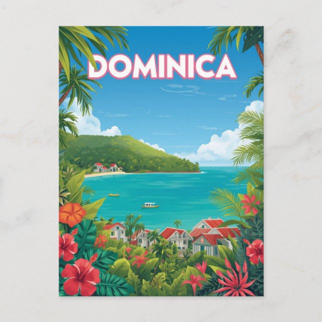 Postal Viaje a la Isla Tropical de Dominica (Anverso)