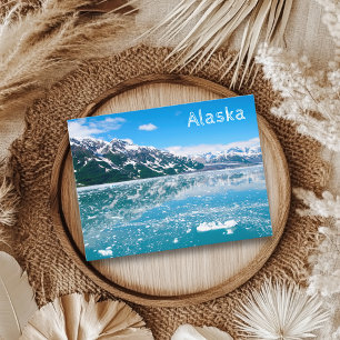 Postal Viaje a la Montaña del Glaciar de Nieve de Alaska