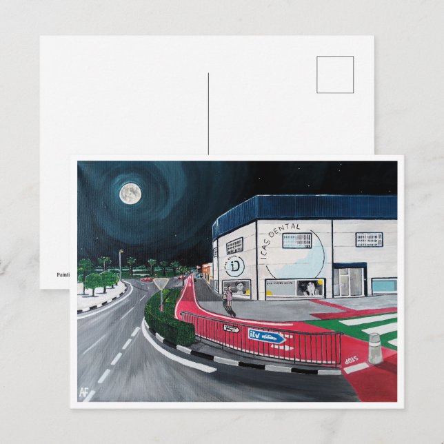 Postal Viaje a la pintura dentista de Alfred Fox (Anverso / Reverso)